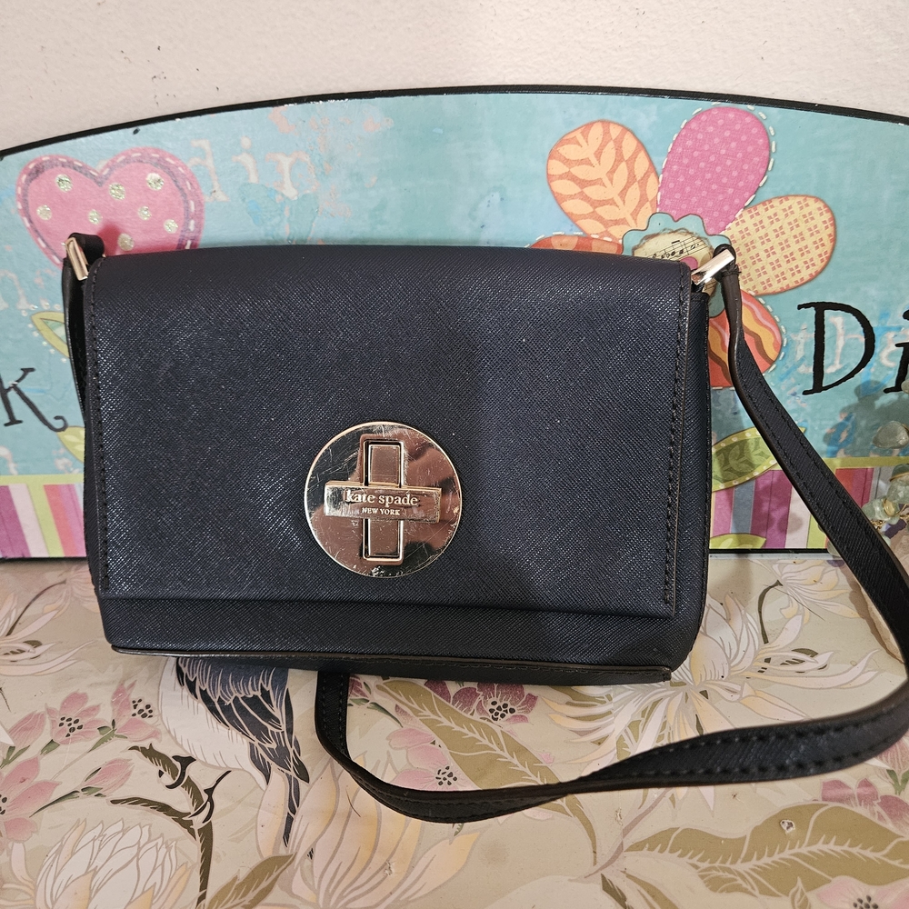 Kate Spade Black Saffiano Crossbody Bag